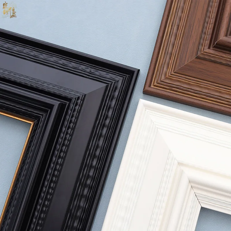 French mid-style oil painting frame modern and simple American style Decorative picture desk decor cornice foto room pictures