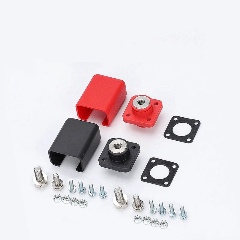 All-Copper Square High-Power Battery Inverter Terminal 100A High-Current Energy Storage Wall-Mounted Terminal Lithium Battery Terminal Connector