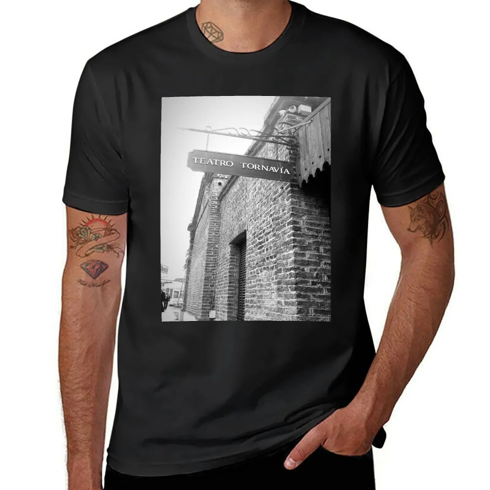 Railway Theater T-Shirt vintage clothes Aesthetic clothing men clothes