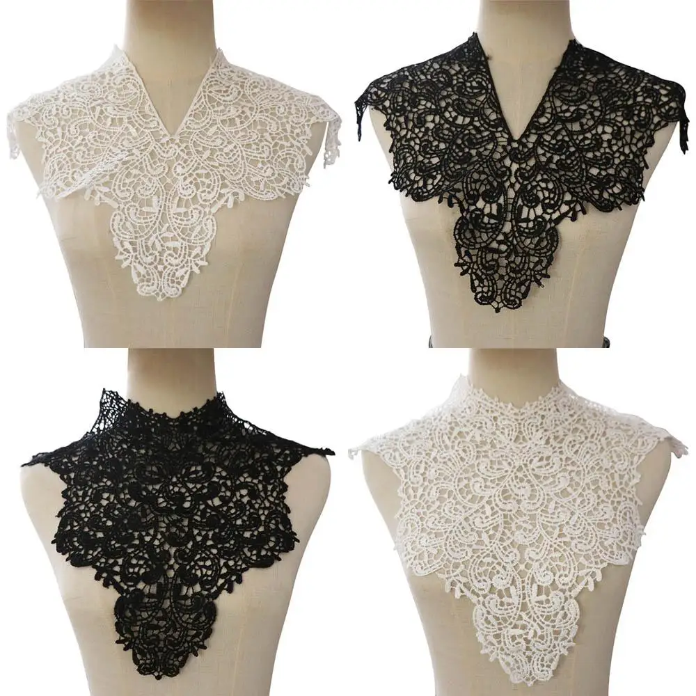 

Fake Collar Detachable Lace Neckline Embroideried Fabric Collarband Hollow Neckline Hollow Women Neckline Women Clothes