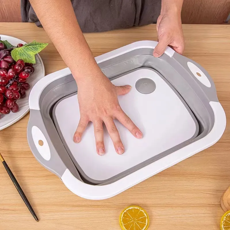 Folding cutting board dual-purpose cutting board Household washing basin non-slip multi-functional plastic cutting board