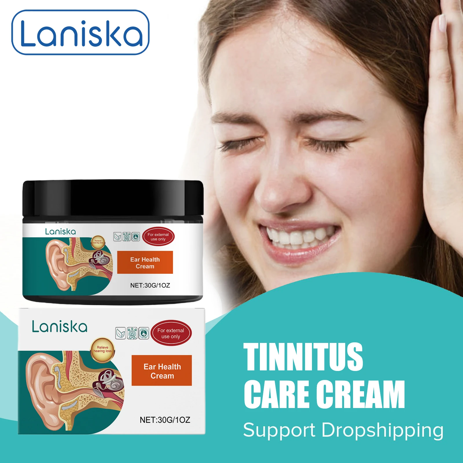 

Tinnitus Relief Cream Improve Listening Migraine Relieve Neuralgia Ear Pain Alleviate Deafness Prevent Hearing Loss Ointment