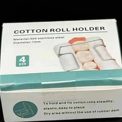 

Автоклавируемый держатель для ватных тампонов, зажим для ортодонтических инструментов стоматолога, из нержавеющей стали, 4 шт./упаковка, инструменты для фиксации ватных тампонов