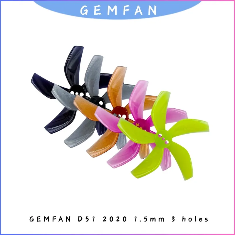 

Gemfan D51 5-Blade 2 Inch 51mm Cinewhoop Propeller 8PCS 4Pairs PC for RC FPV Racing Tinywhoop Ducted Whoop Drone Freestyle