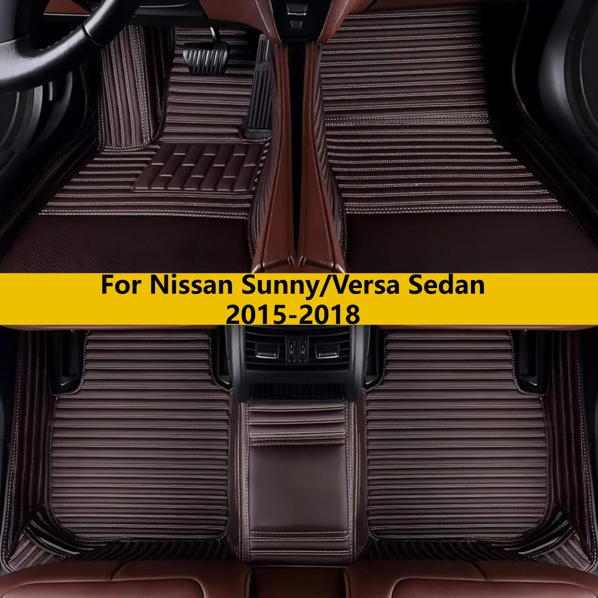 

Автомобильные коврики на заказ для Nissan Sunny/Versa Sedan 2015-2018, кожаные, полный комплект, коврики для ног, ковровые покрытия
