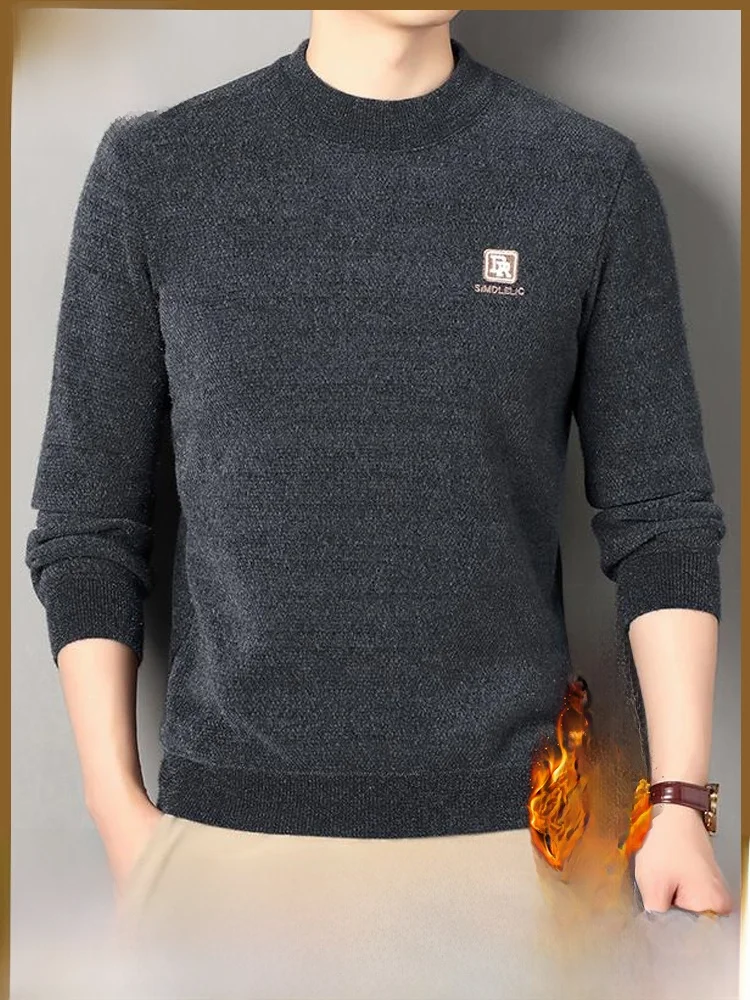 

Pierre Cardin Мужской вязаный свитер круглый Ne Fce на подкладке Thiened, теплая зимняя основа, повседневная удобная посадка