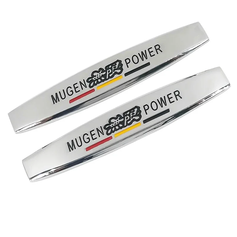 2 قطعة الحاجز الجانب السيارات تصفيف السيارة ملصق اكسسوارات ثلاثية الأبعاد شعار معدني شارة ل MUGEN شعار لشركة فولكس فاجن فولكس فاجن هوندا سيفيك CRV #4