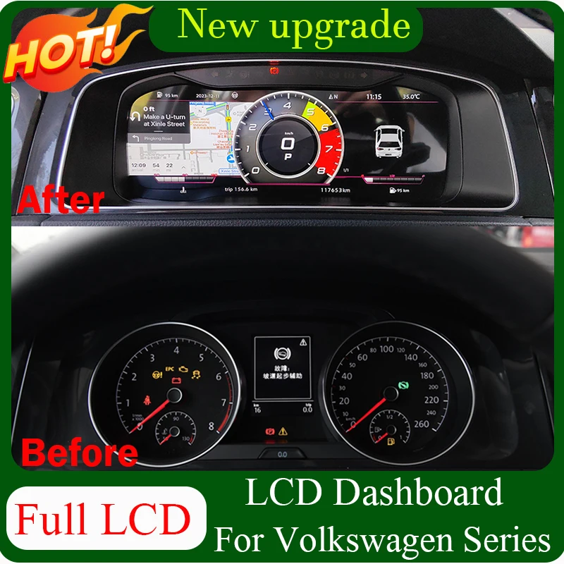 LCD Speedometer Digital Dashboard Panel Virtual Instrument Cluster CockPit For VW Golf 7 Golf 6 GTI Passat B8 B7 B6 CC Scirocco