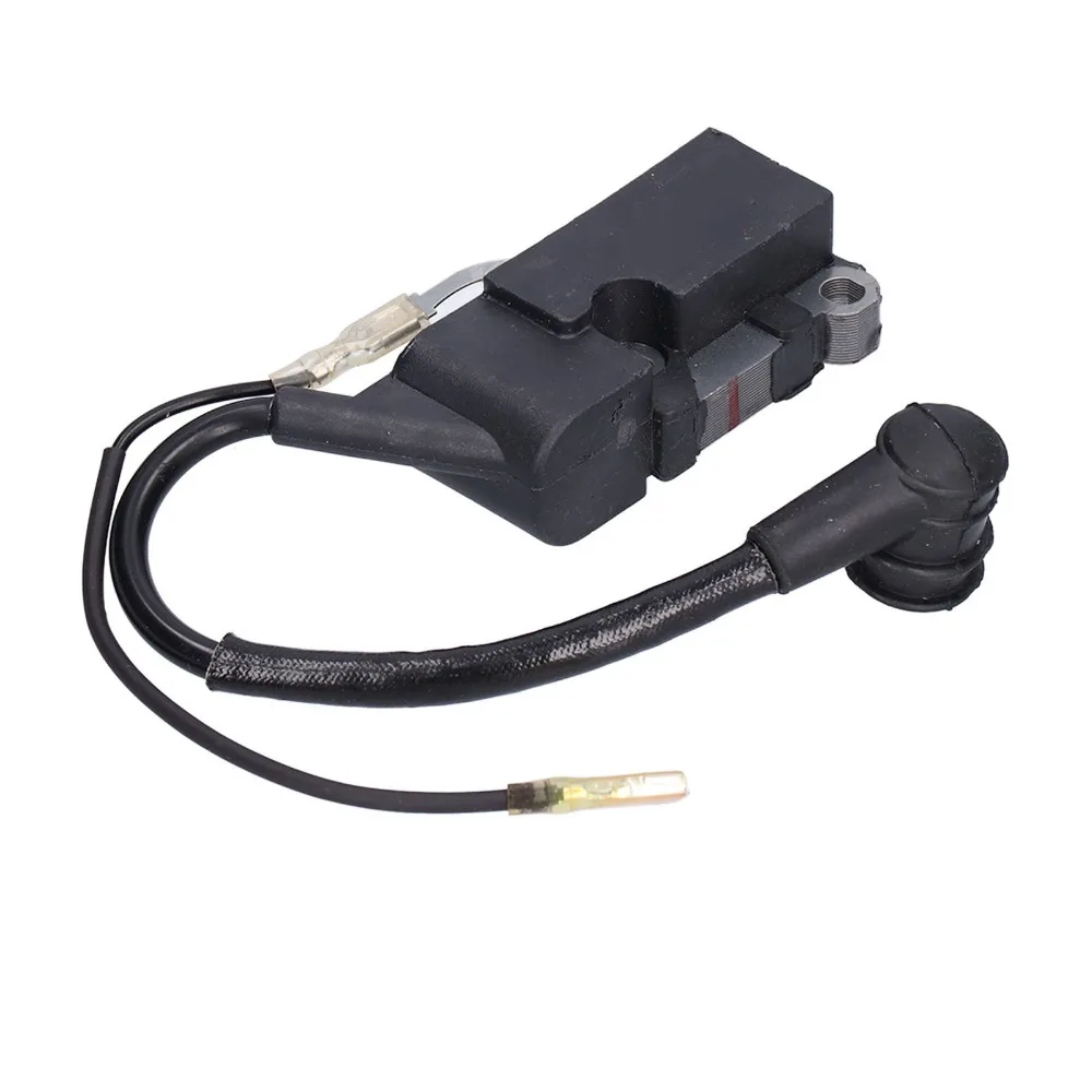 Black Ignition Coil Module With Wire Metal Ignition Coil Kit Easy Installation for 4500 5200 5800 45cc 52cc 58cc Chainsaw