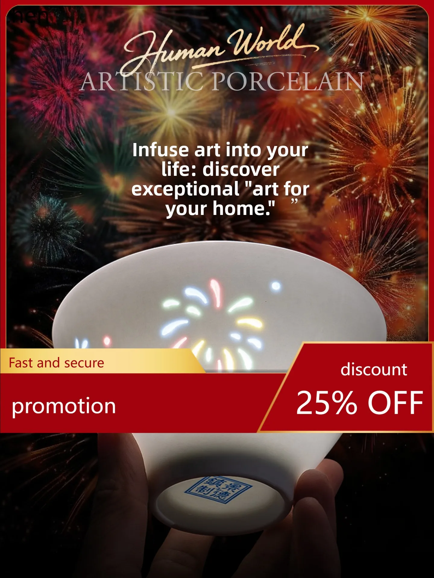 

YFY linglong porcelain creative ceramic single bowl whitefor home tableware rice hat plate
