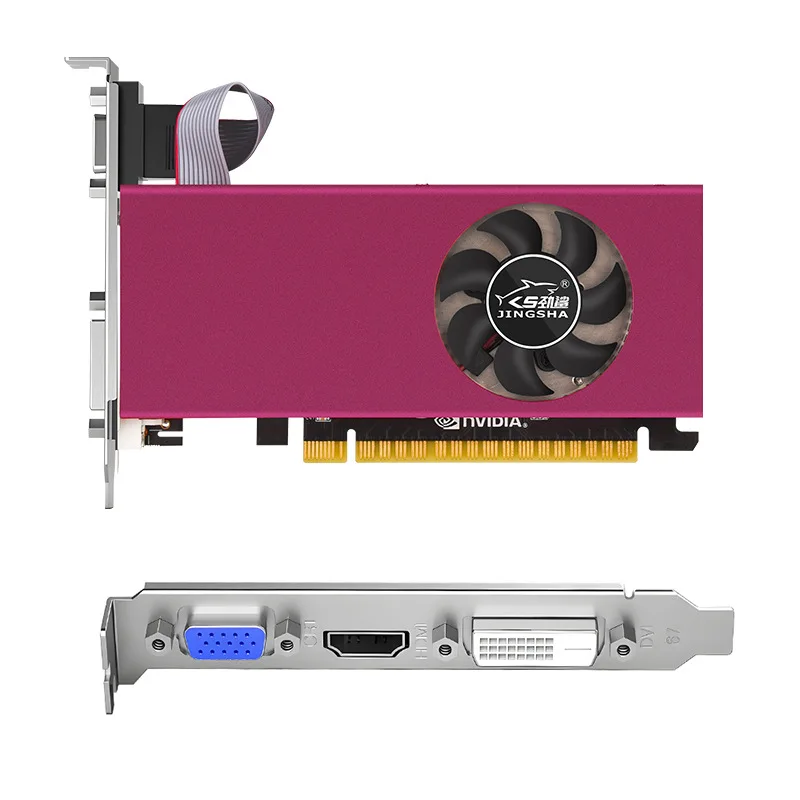Jinsha RX550 DDR5 4G carte graphique indépendante carte couteau de bureau à domicile d'entrée demi-hauteur HD + VGA + DVI