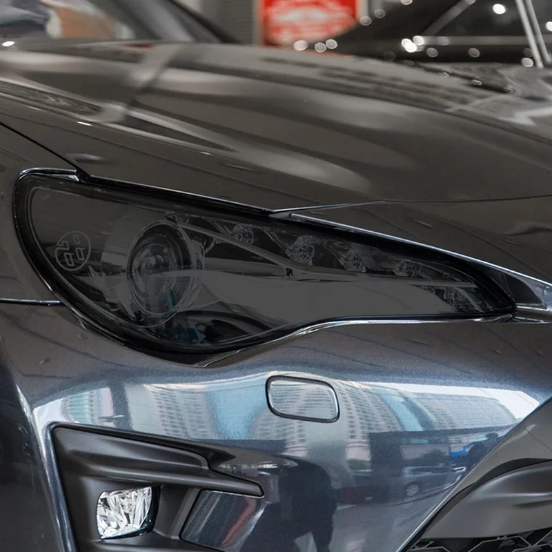 

For Toyota 86 2012-Present Accessories 2 Pcs Car Headlight Protective Film Headlamp Restoration Transparent Black TPU Sticker