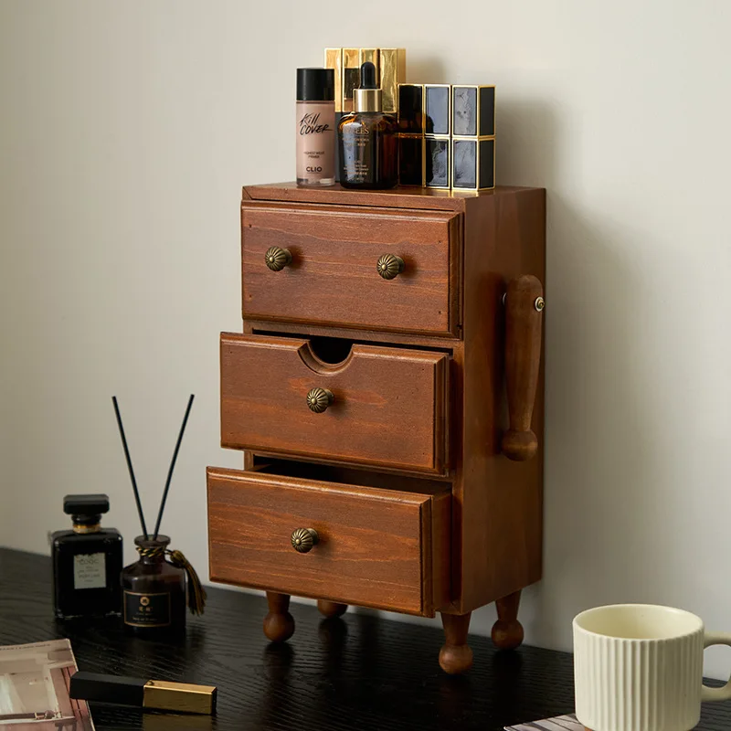 Solid Wood Robot Jewelry Box Storage Box Necklace Cosmetics Newlyweds Housewarming New Home Gifts Storage Cabinet Desktop Decor