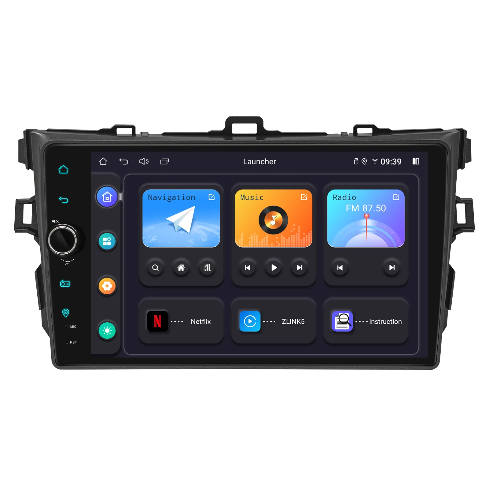 JOYFORWA Upgrade 9 Inch Screen Android Car Radio Stereo Multimedai Player For Toyota Corolla 2008 2009 2010 2011 2012 2013