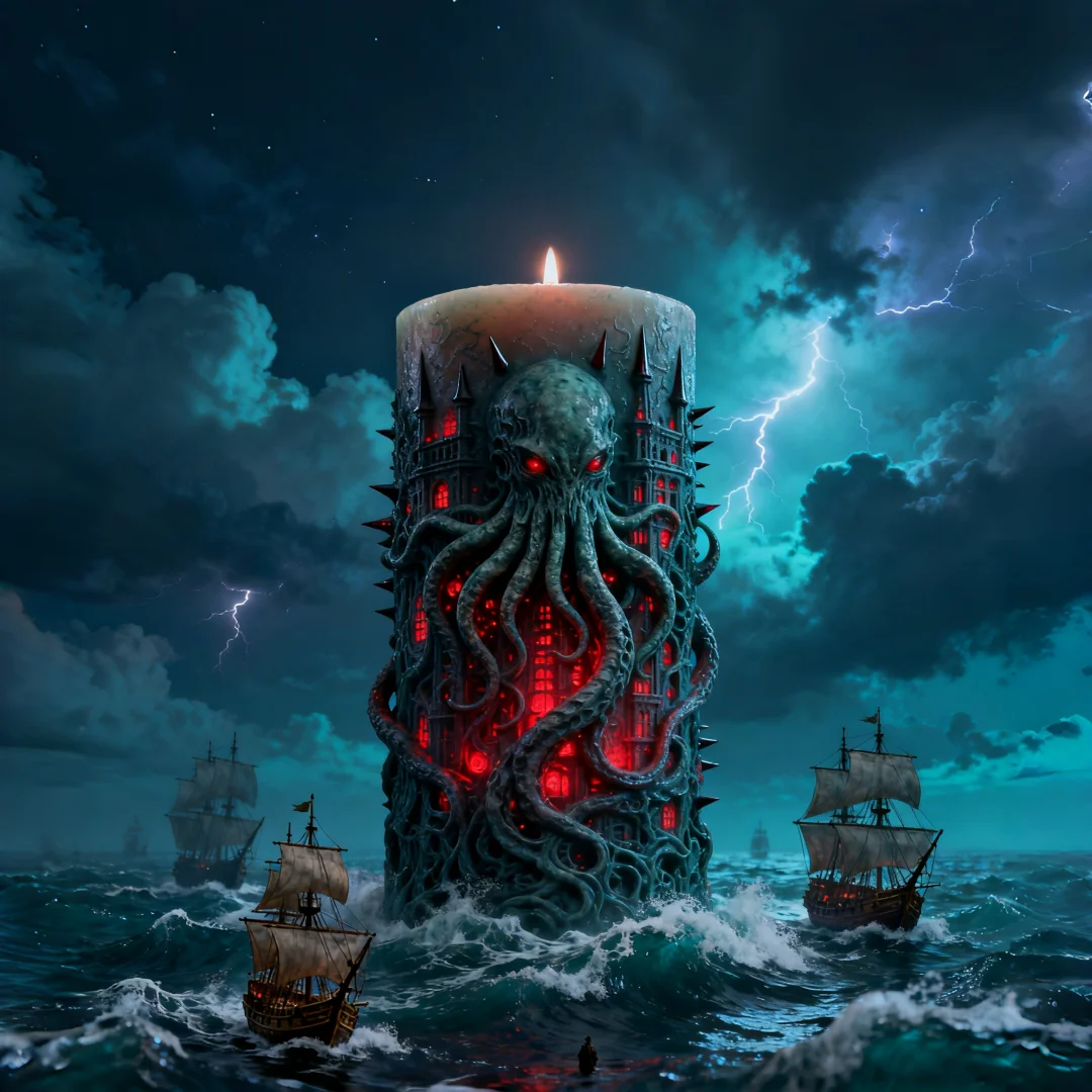 Cthulhu Octopus Castle Candle Mold Silicone DIY Handmade Aromatherapy Wax Mold Dark Cthulhu Decorative Art Handmade Tools