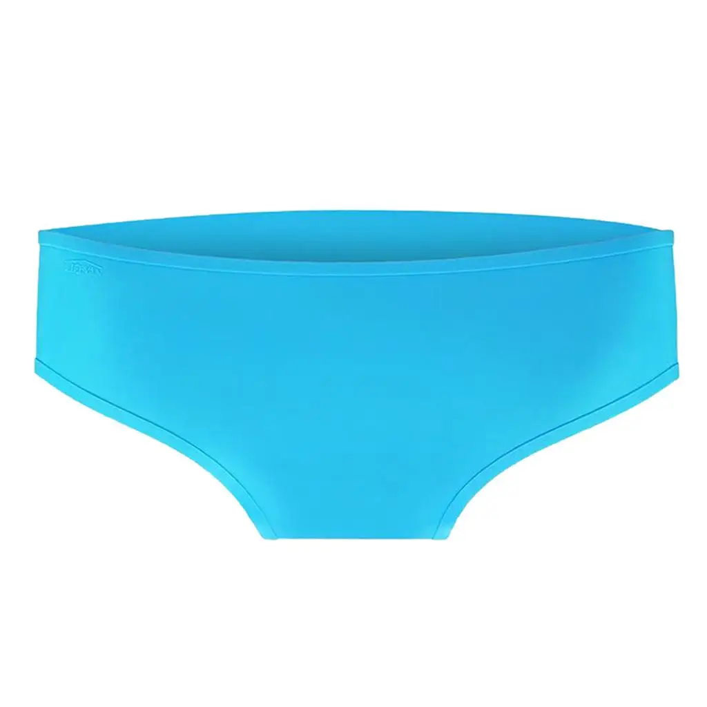 Chic Silicone Swimming Trunks for Women High Waist Seamless Bikini Shorts Waterproof Panties for Beachwear Woman