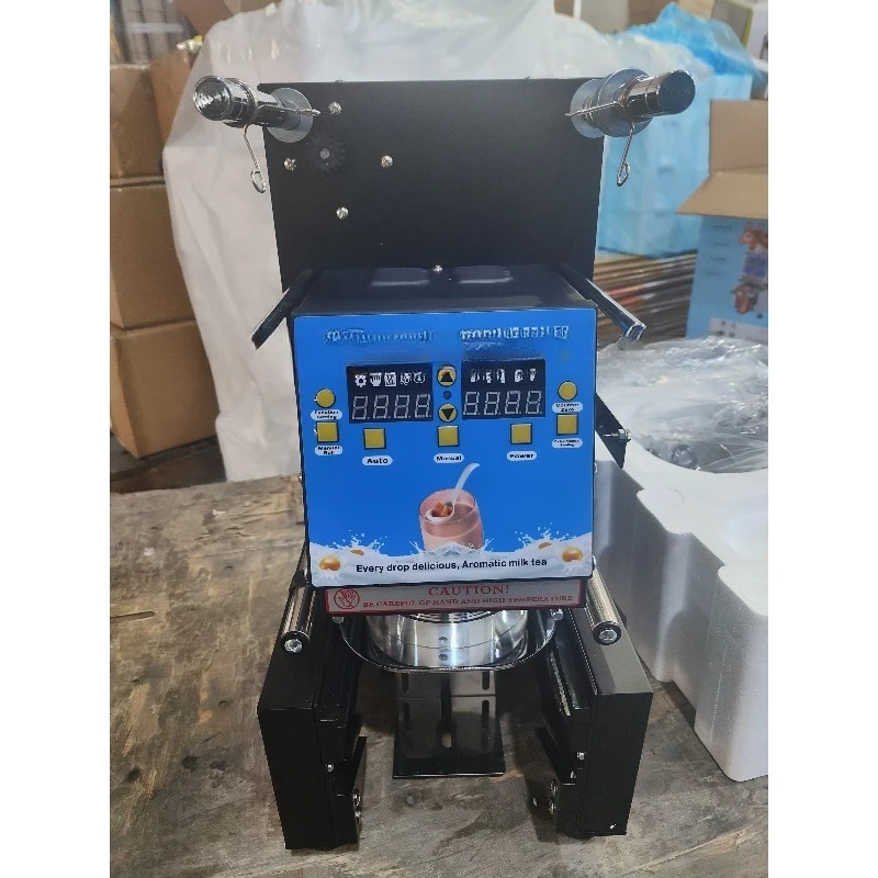 Commercial Automatic Plastic Cup Sealer Beverage Milk Tea Sealing Machine Electric Bubble Tea Shop Equipment