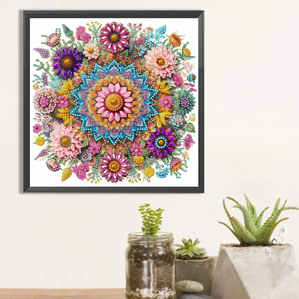 

5D DIY Partial Special Shaped Drill Diamond Painting Kit Mandala Decor30x30cm