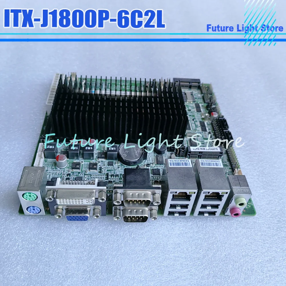 ITX-J1800P-6C2L Integrated CPU Dual Gigabit Ethernet Port 24 Pin Industrial Control Motherboard