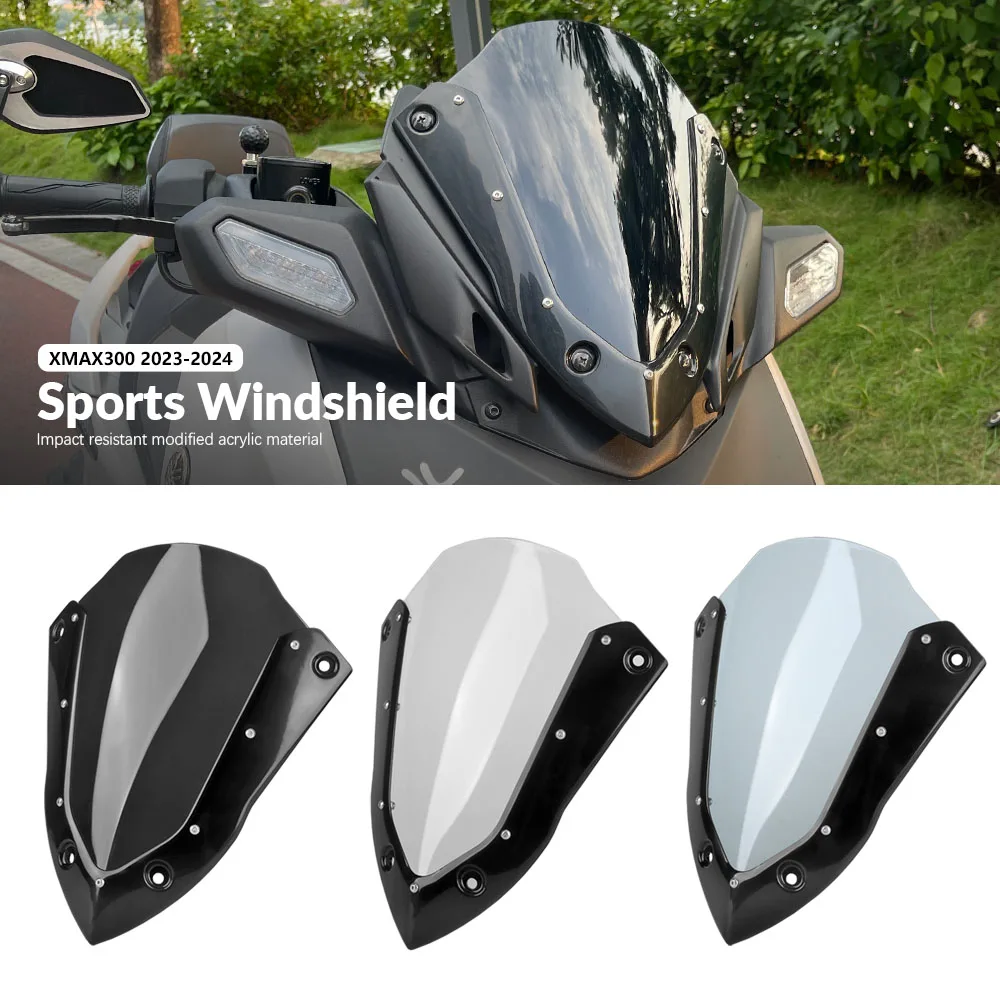 

For YAMAHA XMAX300 Tech XMAX 300 X-MAX 2023-2024 Motorcycle Sport screen Windshield Deflector Wind Guard