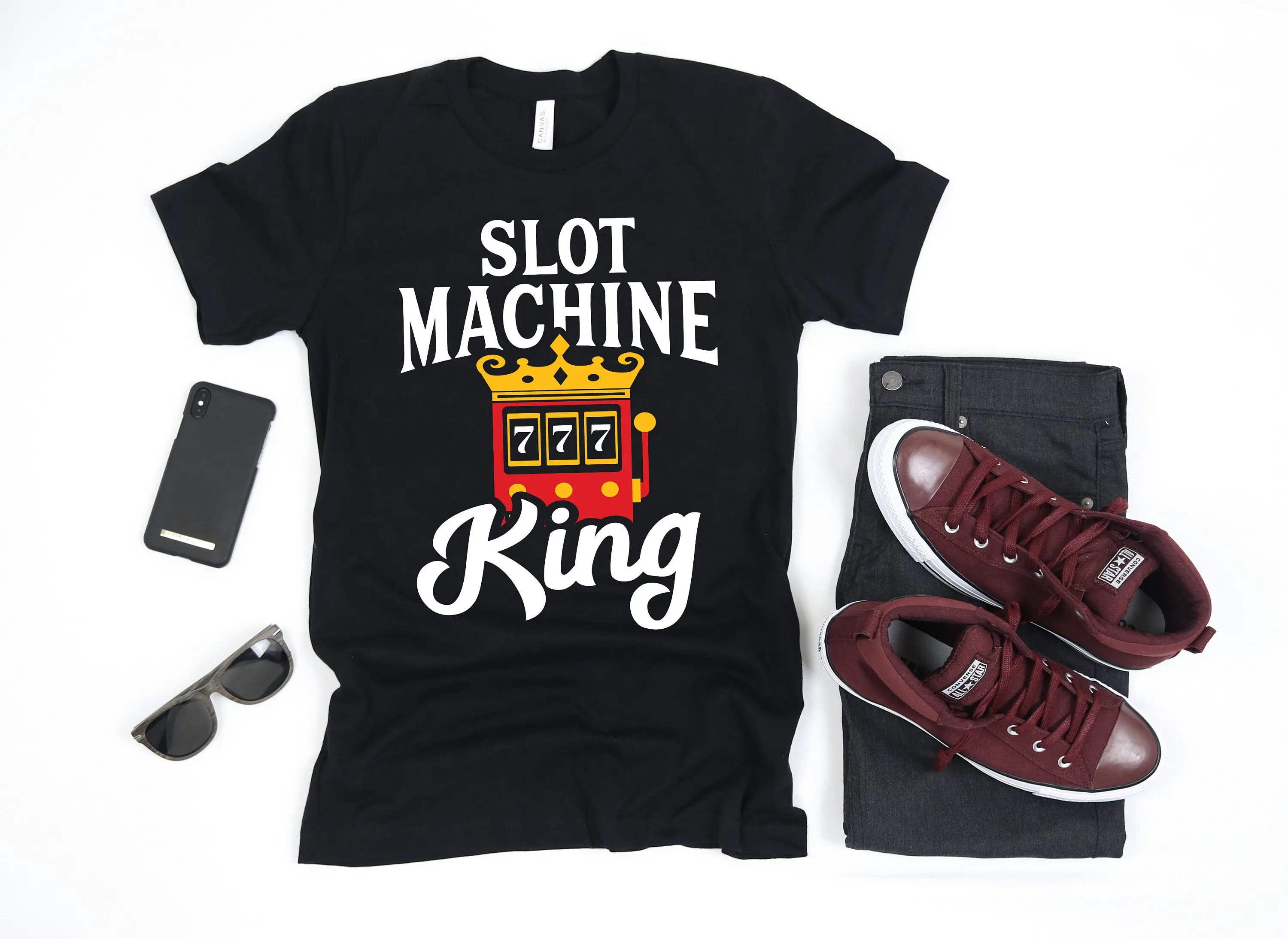 Slot Machine King T Shirt Slots Dad SweaT Long Sleeve Kids Apparel