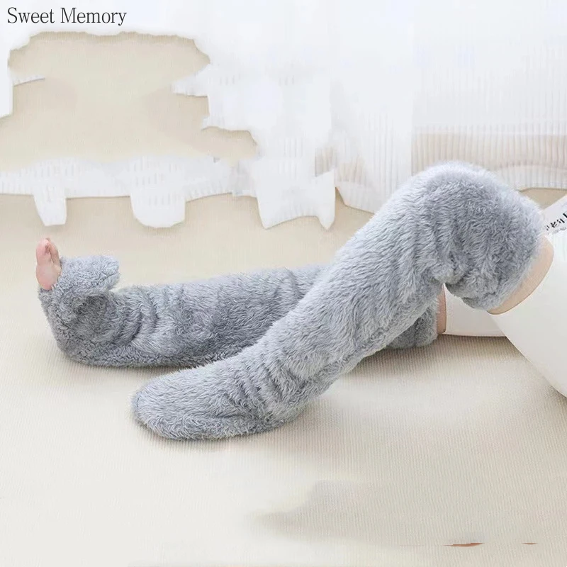 

N15 Прямая поставка, рождественские чулки, зимние носки-тапочки, длинные носки, наколенники, теплые высокие носки для девочек, праздничная одежда