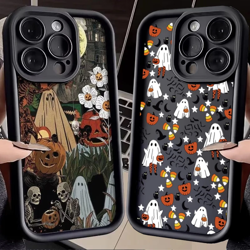 Halloween Spooky Pumpkin Phone Case For OPPO Realme 5 5i 7i 8i 7 8 9 11 12 13 14 15 Pro Plus F29 Pro Reno 4 8Z 7Z Casing Cover