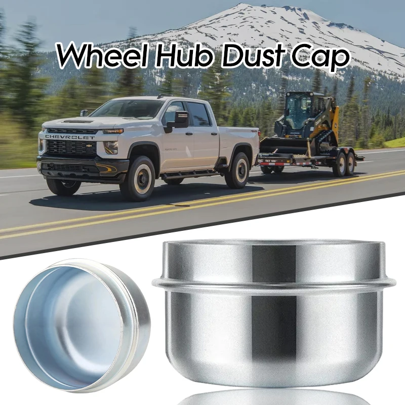 

2Pcs 50mm Wheel Hub Grease Metal Cap Bearing Dust Cover Trailer Caravan RV Flatbed Truck Axle Hub Covers Trailer accessories