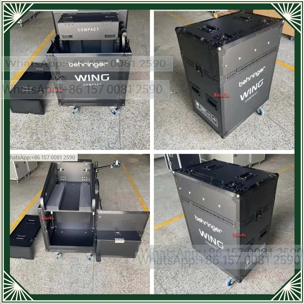Estuche de Transporte con Elevación Hidráulica para Behringer Wing Compact, Estuche de Transporte Profesional para Consola de Audio, Totalmente Negro