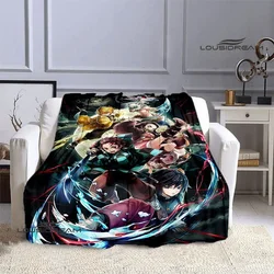 Demon Slayer Cartoon Printed blanket Kids Warm blankets Flannel Soft and comfortable blanket bed linings Birthday Gift