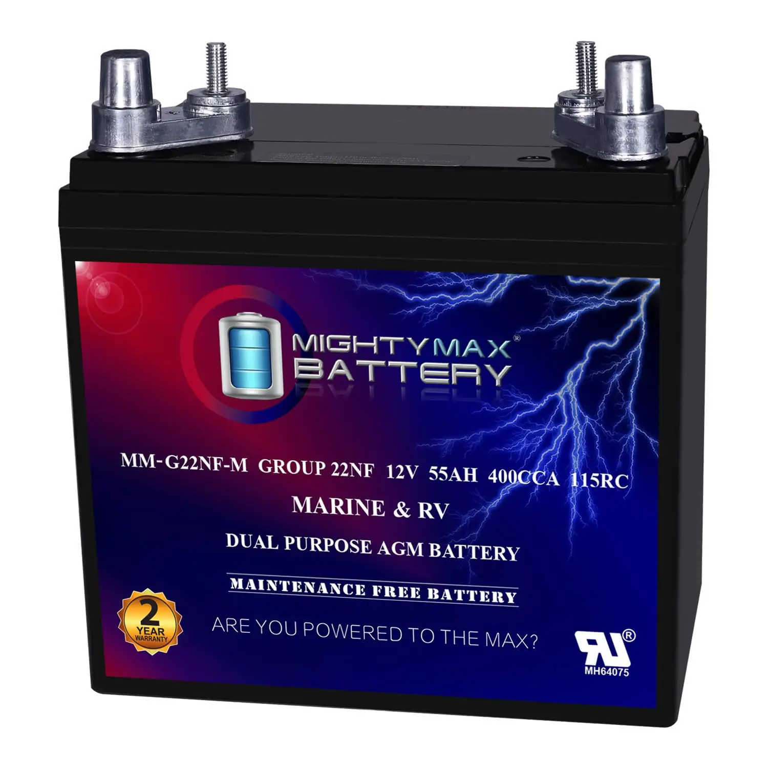 12V 55AH Deep Cycle Battery for Marine & RV, Rechargeable Sealed Lead Acid, Customized
