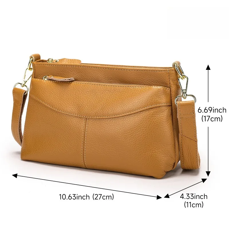 

Genuine leather women's shoulder bag; new fashion handbag; top layer cowhide high-end feeling crossbody bag.