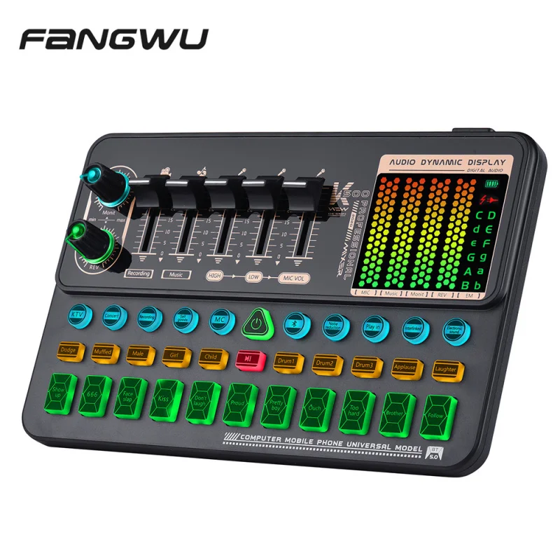 

3 In 1 Hi-Res Mobile Gaming Led Colorful Lights Dazzling Live Sound Card