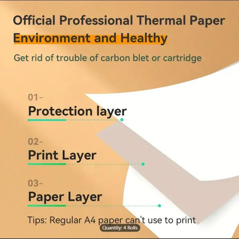4x6 Zoll weißes Thermopapier für Etiketten, 100x150 mm, selbstklebend, ohne Tinte, BPA-frei, wasserfest, für D100 D200 Drucker, für Unternehmen/Versand – Detail 6
