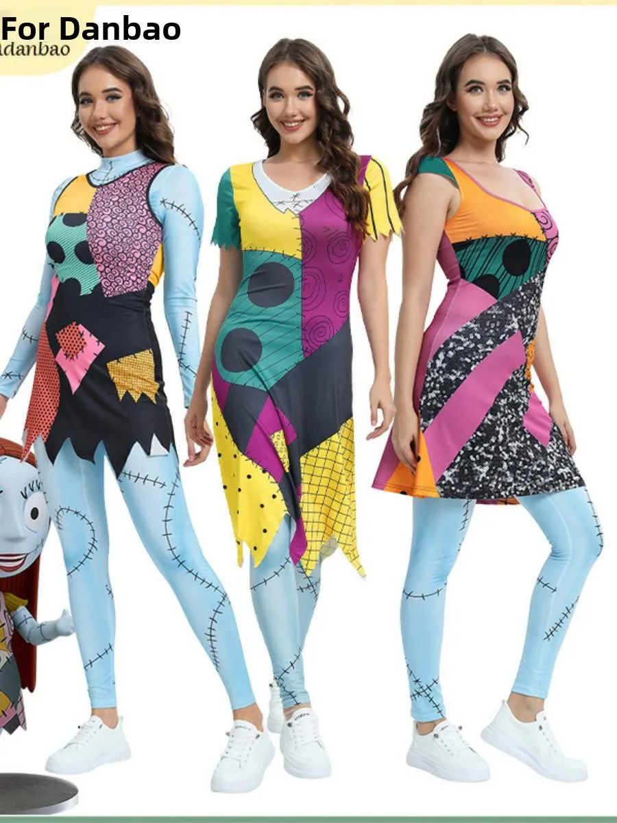 Halloween Cisas Nighare vóór Cisas Cosplay Sally Dr 3D Digitale Print Kostuum Traditionele dameskleding