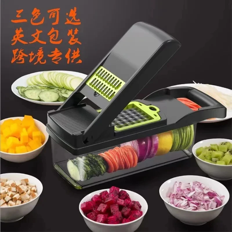 16 in 1 Multifunctional Vegetable Chopper Slicer Cutter Shredders Slicer With Basket Handle Food Grate kitchenware articles