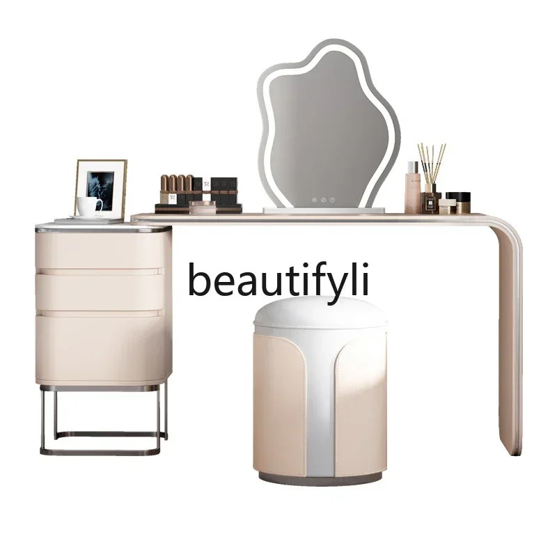 

All solid wood dresser modern simple bedroom small apartment light luxury high-end makeup table