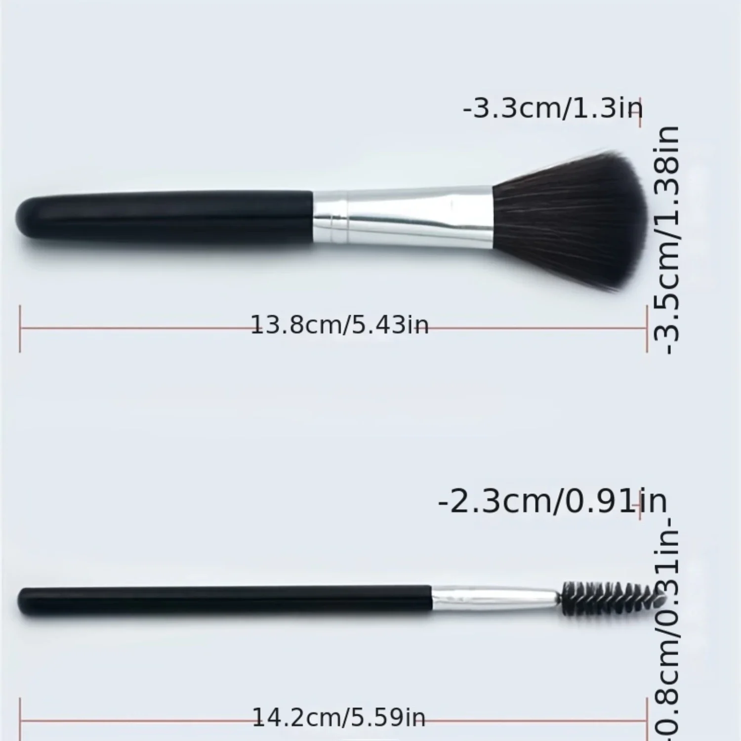 Ensemble de pinceaux de maquillage 7 pièces-noir-poudre ombre à paupières fond de teint Blush lèvres sourcil-outil de beauté essentiel