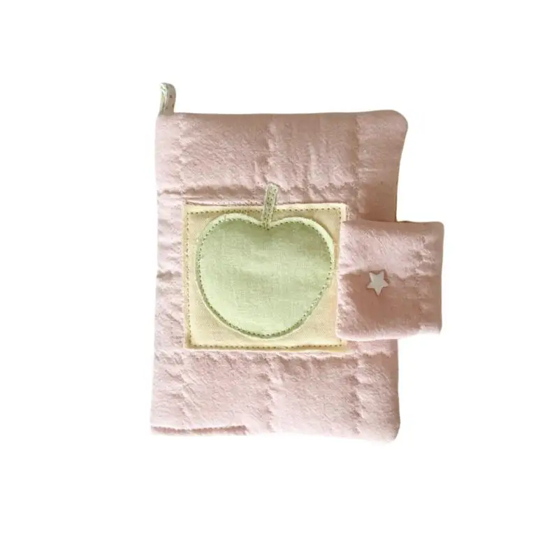 A5a6 Kawaii القطن مذكرات اليدوية Ins نمط الكورية الأخضر التفاح القطن قرصة غلاف الكتاب مذكرات غلاف الكتاب هدية لصديق