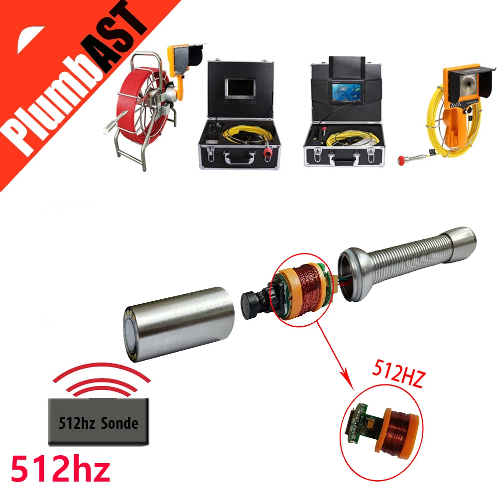 23mm 006G 1080P 512hz autoself sonde Pipe Drain Sewer Inspection Camera Head Replacement With 12pcs LED Lights with repair parts