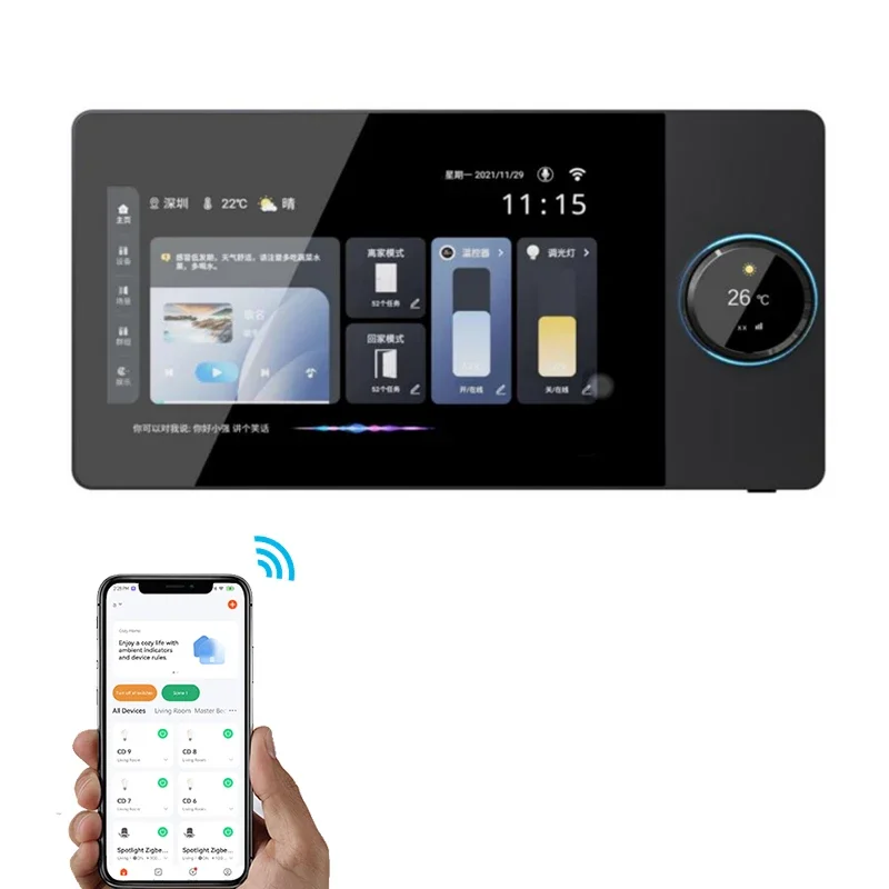 2023 new arriving 8 inch Smart Home Zigbee Gateway Wifi Smart Control Panel Multi-Function Wall Touch Screen Tuya Center