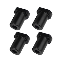 4Pcs Aluminum Alloy Bench Dog Clamp for T-Track Woodworking Workbench Positioning Planer Plug Fits 20mm Dog Hole (Black)