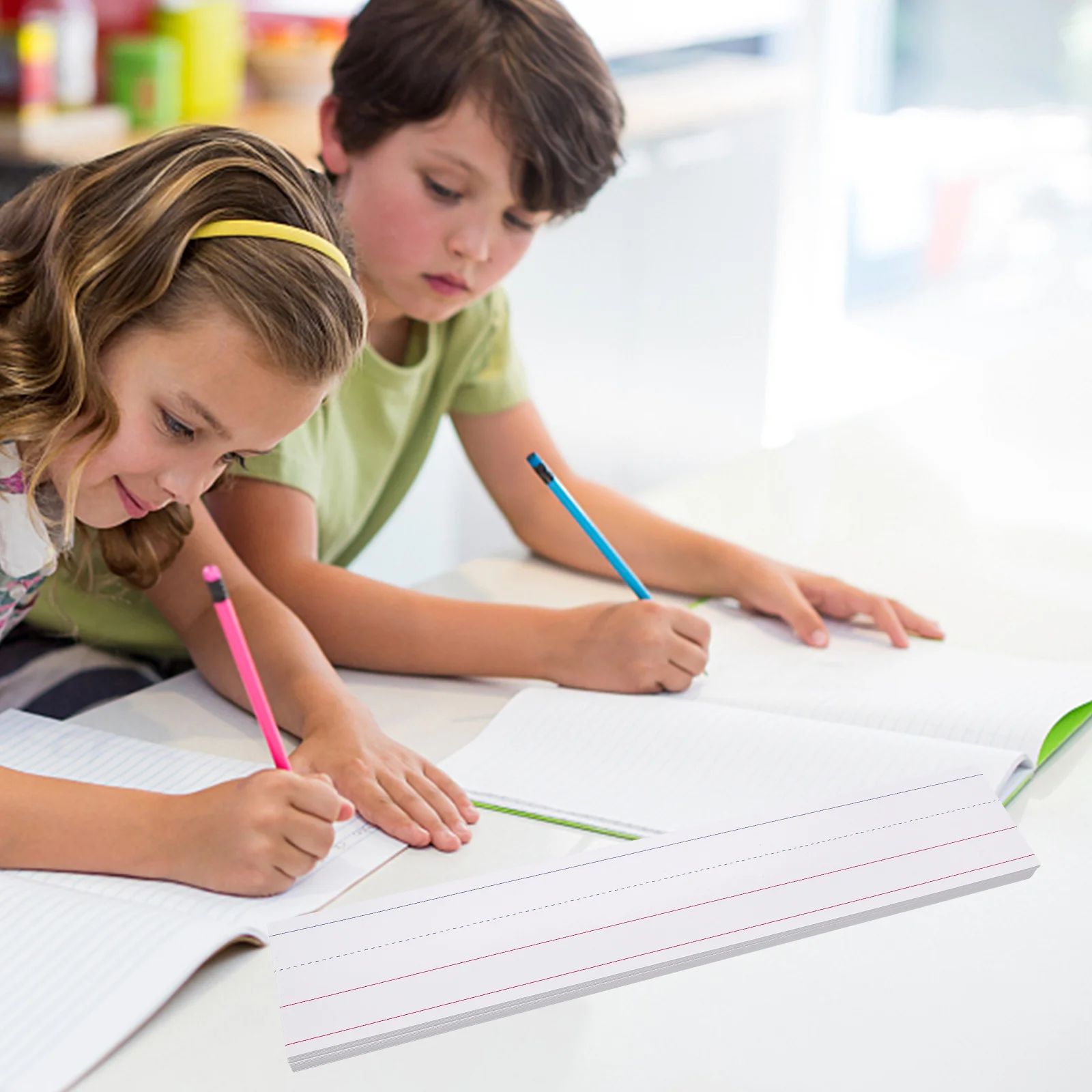 Dry- Erase Sentence Strips White Board for Kids Ruled Rewritable Practical Word