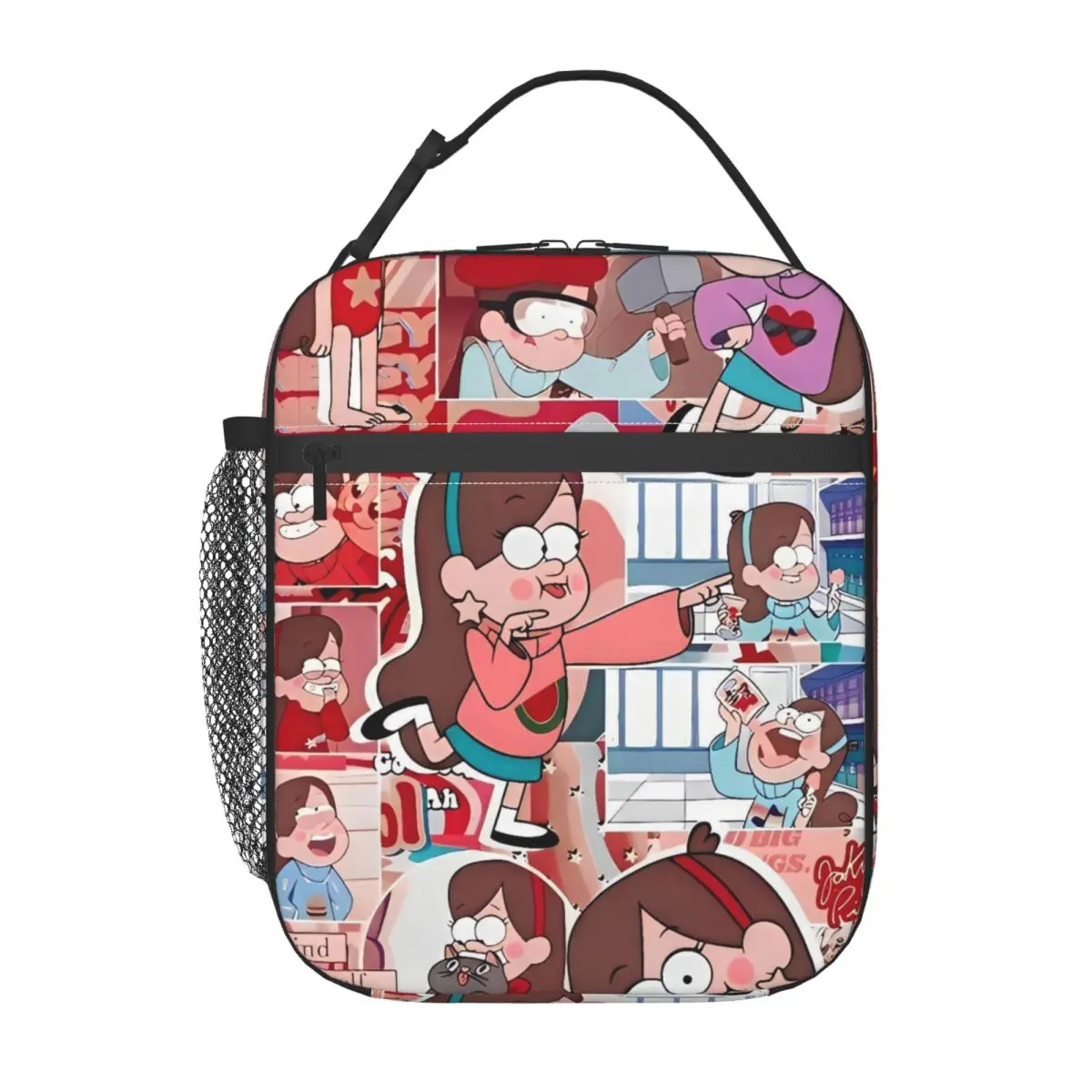 Gravity Falls Lunch Bag Portable Insulated Lunch Box Adult Travel Print Cooler Bag Cute Oxford Thermal Lunch Bags