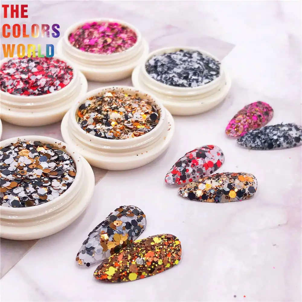 TCT-423 Mix Leopard Texture Nail Glitter Nail Art Decoration Body Art Tumbler Crafts DIY Handwork Accessories Festival Supplier