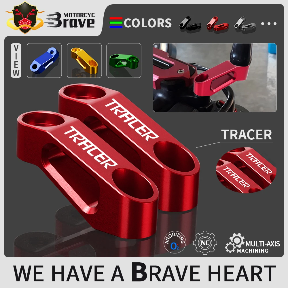 

For YAMAHA Tracer 7 7GT 700 700GT Tracer700GT Tracer7GT Motocycle Mirror Riser Extenders Spacers Extension Adapter Accessories