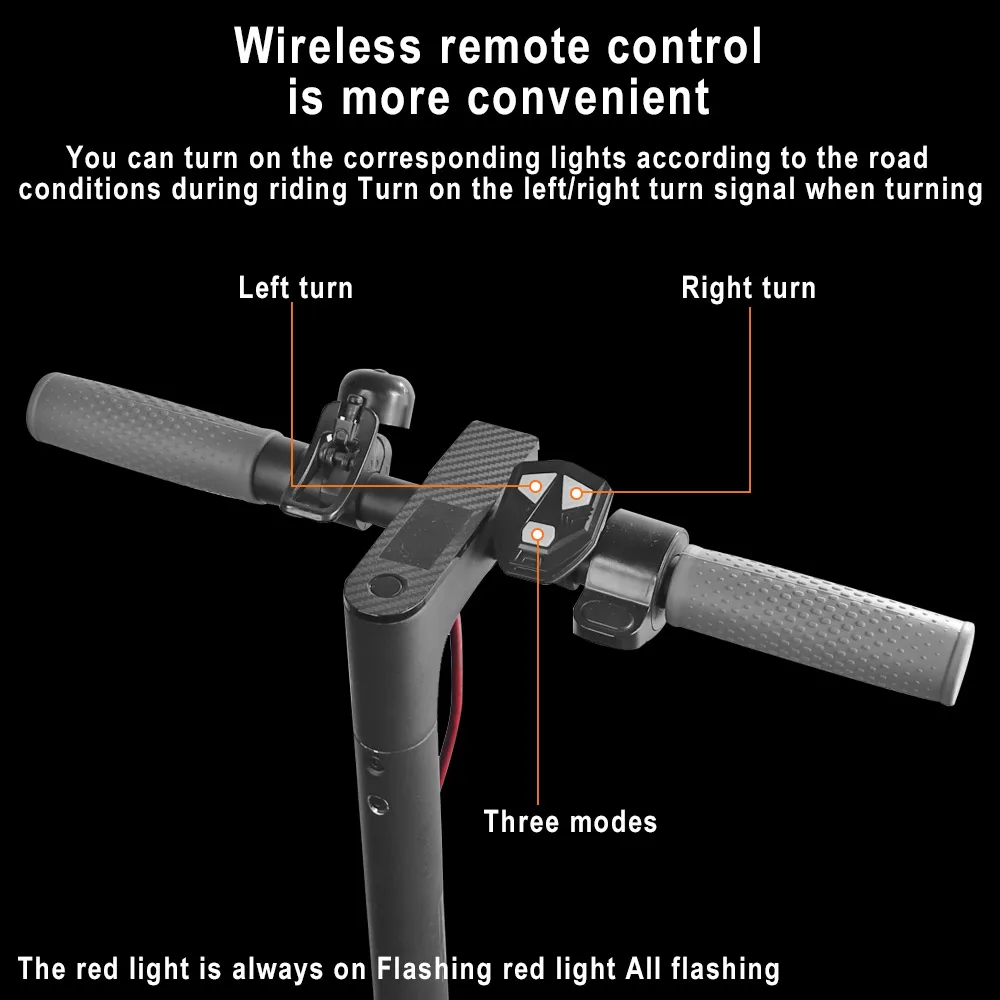 Turn Signal Light Electric Scooter Wireless Remote Control for Xiaomi M365 1S Pro 2 MI3 Lights Rechargeable LED Turning Tailight