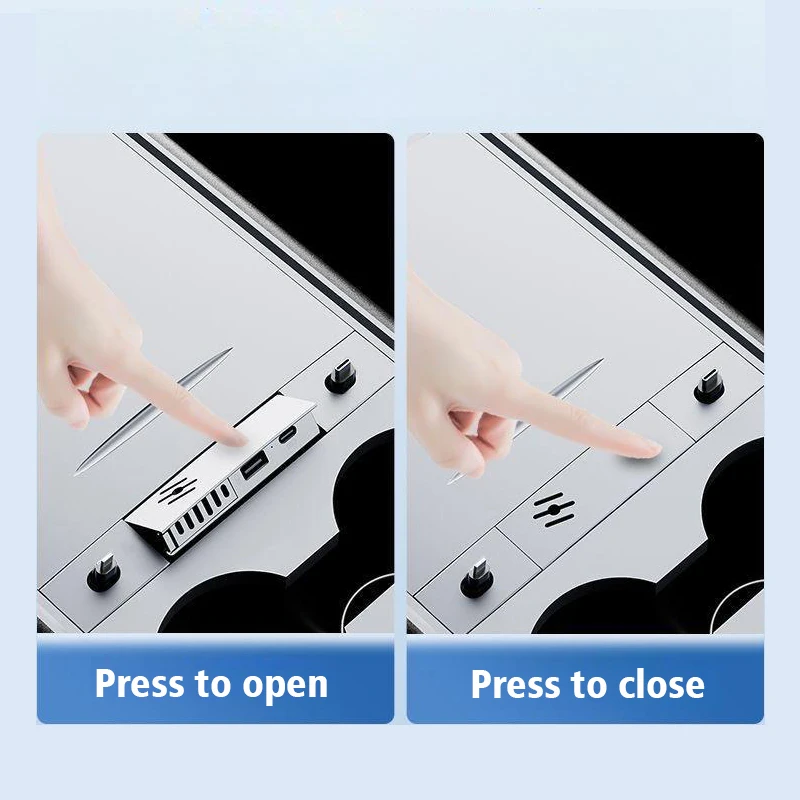Applicable to Tesla model 3/y central control perfume expansion dock, with its own scalable iPhone+Typec data cable