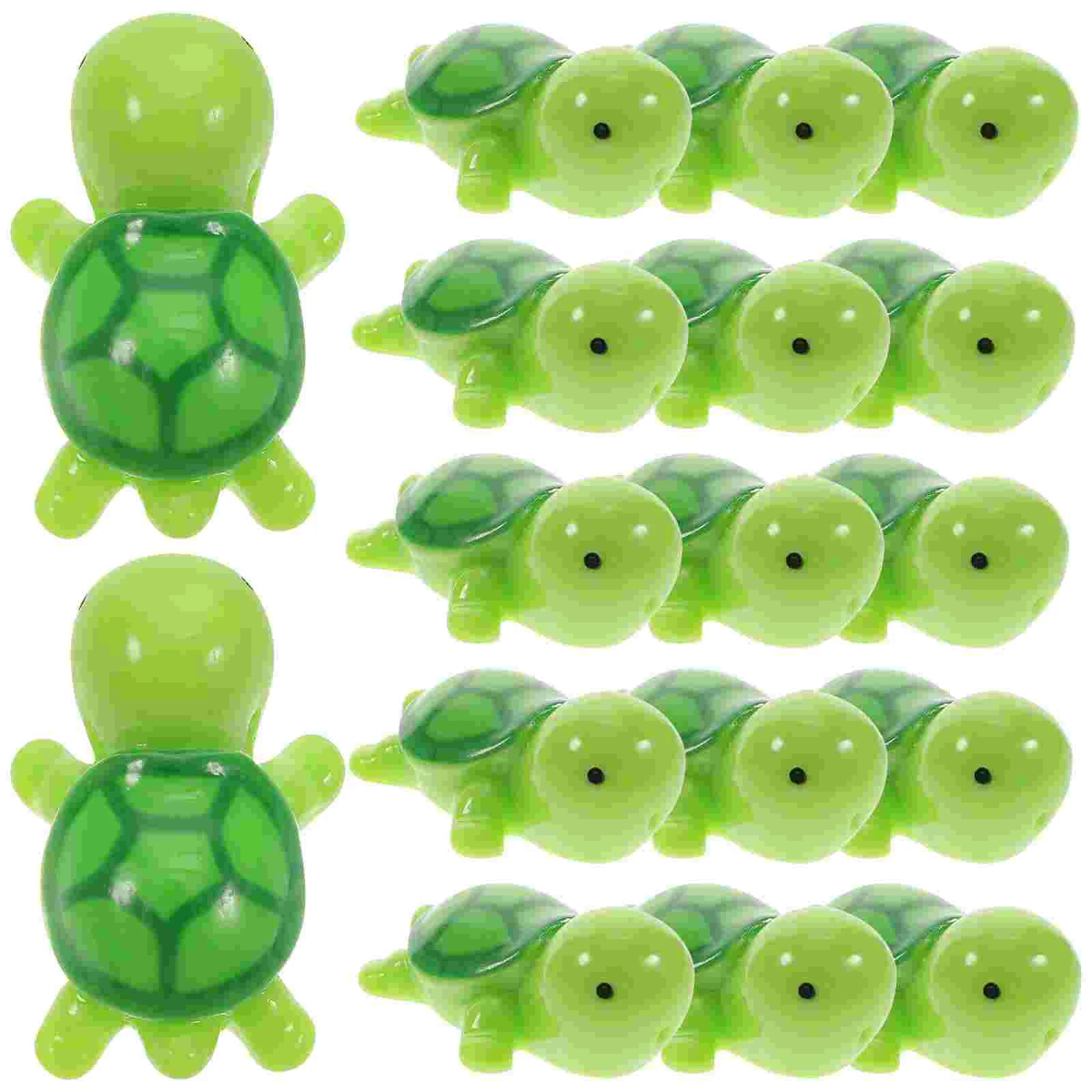 20 Pcs Animal Figure Sea Turtle Mini Turtles Plush Toys for Aquatic Accessories Ocean Ornaments