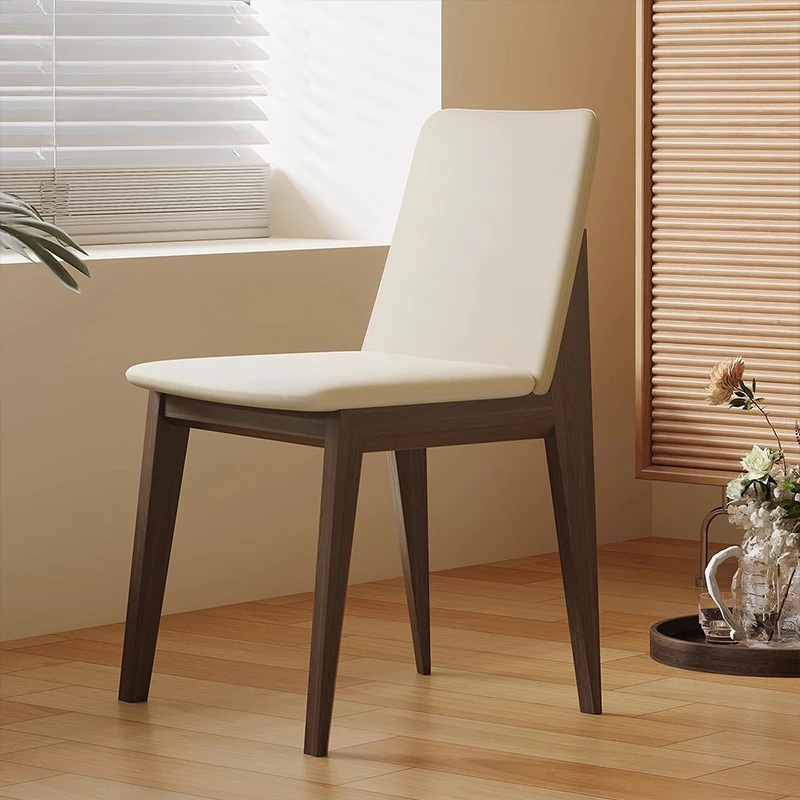 

‌Solid Wood Dining Chairs Italian Designer Crafted Modern Minimalist Kitchen Chairs with Ergonomic Backrest for Home Restaurant